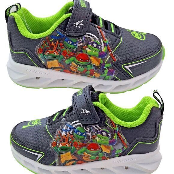 Nickelodeon Other - TMNT Teenage Mutant‎ Ninja Turtles Boys Sneakers Toddlers Size 7 Light-up Shoes
